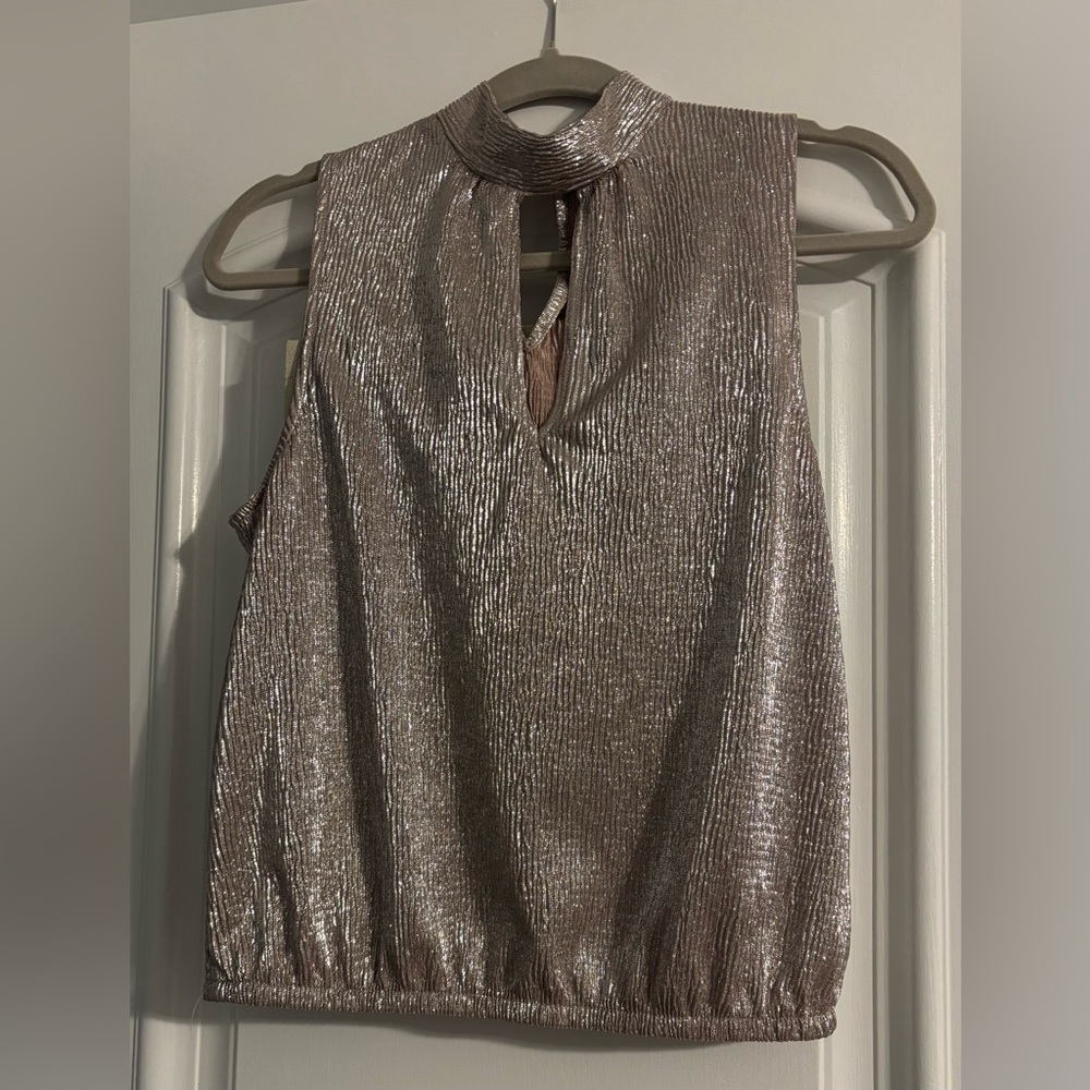 Express Metallic Sleeveless Top